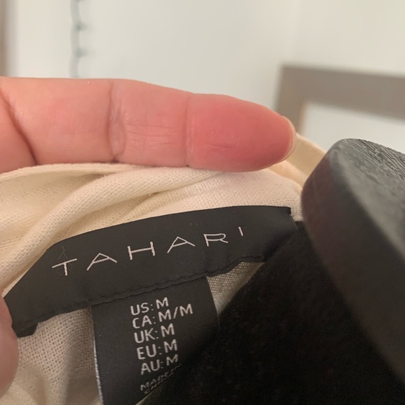 Linen, long dress, button front with tie - Picture 5 of 5